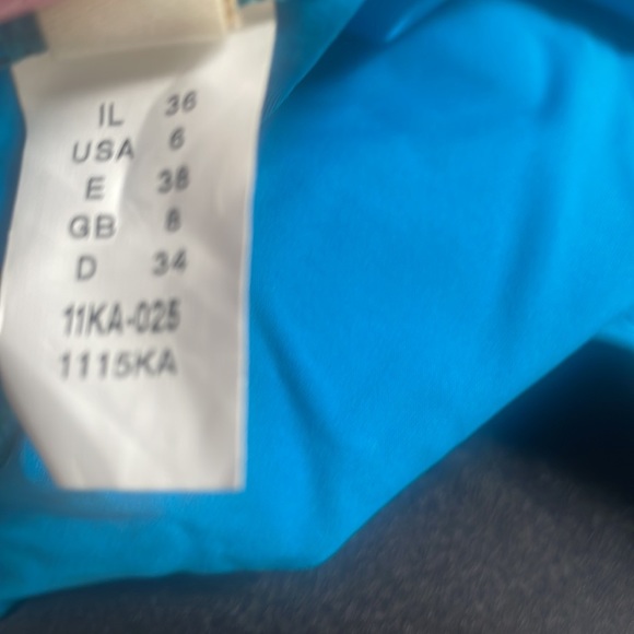 Blue Monokini, embellished design front,halter top with tie, size small - Picture 8 of 10